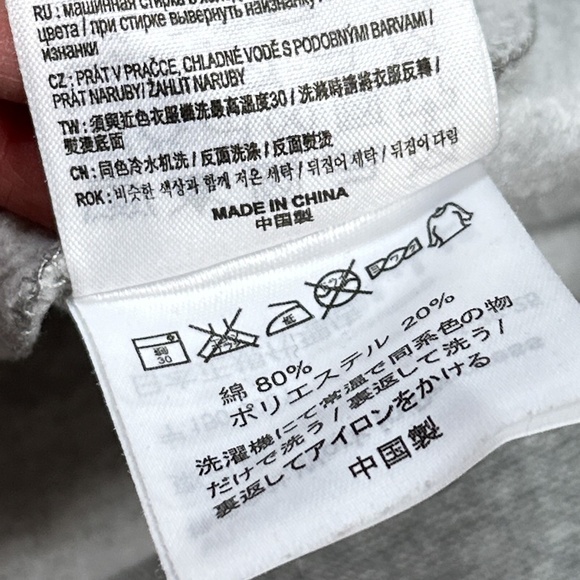 Carhartt WIP Major Baseball Raglan Fleece Sweatshirt Gray Striped Mens Small - Picture 6 of 7